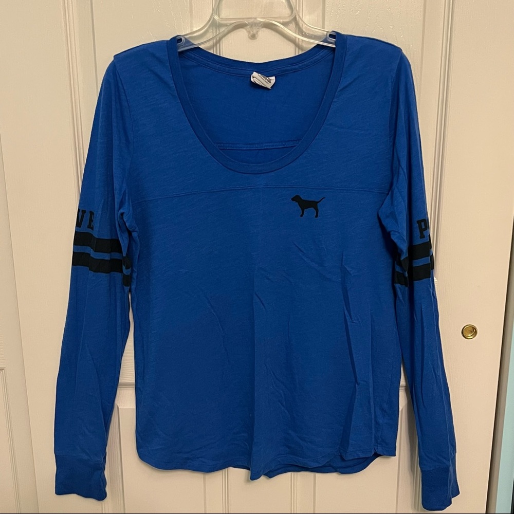 Pink by Victoria’s Secret blue long sleeve tee